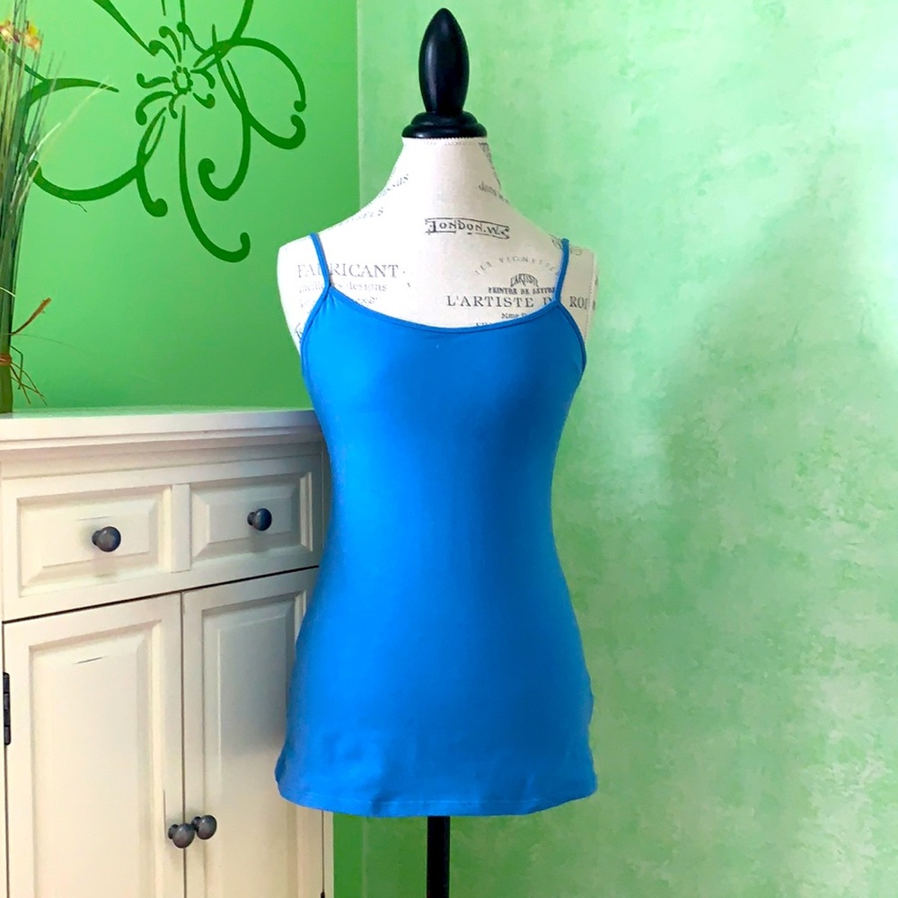Light blue cami with adjustable straps